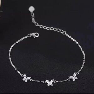 Sterling silver butterfly bracelet